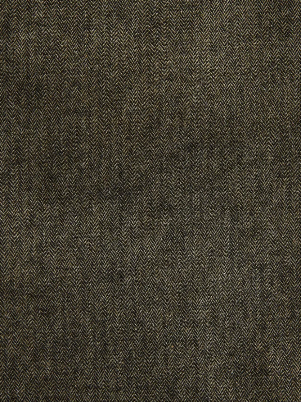 Khaki Green Herringbone Regular Fit Smart Brushed Cotton Trousers