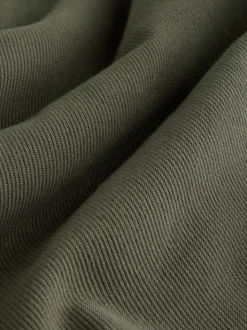 Khaki Green Hooded Borg Fleece Lined Shacket