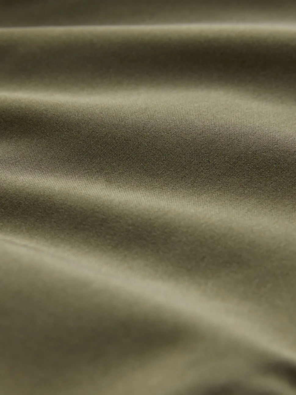 Khaki Green Hooded Hybrid Full Zip Jacket