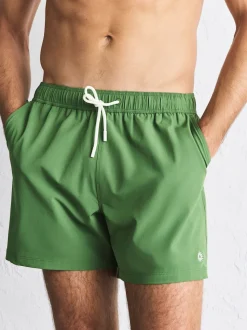Khaki Green Motion-Flex 5 Inch Swim Shorts