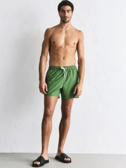 Khaki Green Motion-Flex 5 Inch Swim Shorts