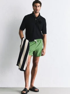 Khaki Green Motion-Flex 5 Inch Swim Shorts