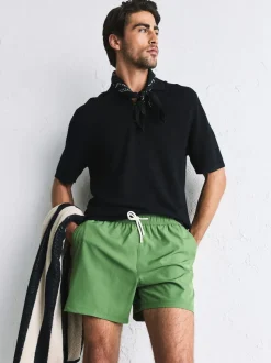 Khaki Green Motion-Flex 5 Inch Swim Shorts