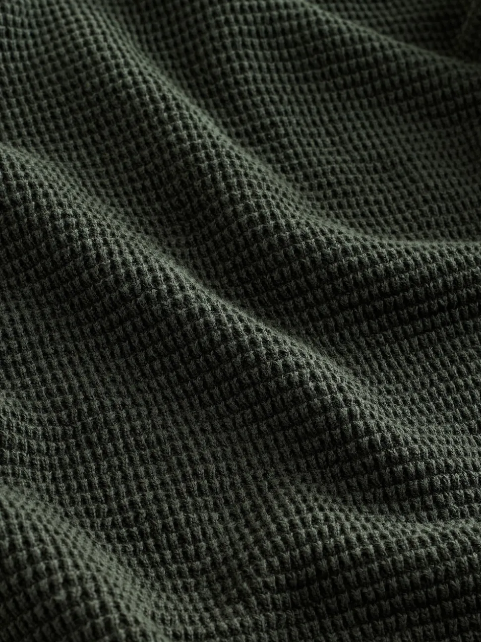 Khaki Green Plain N.Premium Regular Fit Cotton Rich Textured Premium Quarter Zip Jumper