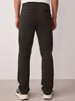 Khaki Green Slim Fit Motionflex Chino Trousers