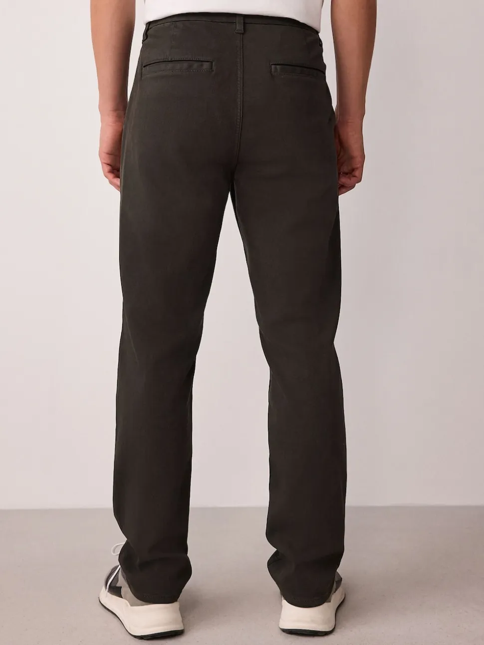 Khaki Green Slim Fit Motionflex Chino Trousers