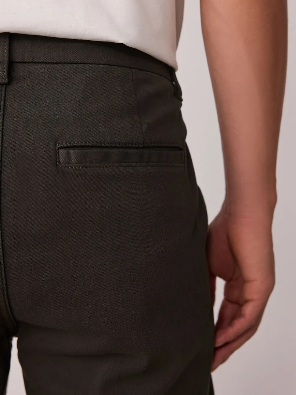 Khaki Green Slim Fit Motionflex Chino Trousers