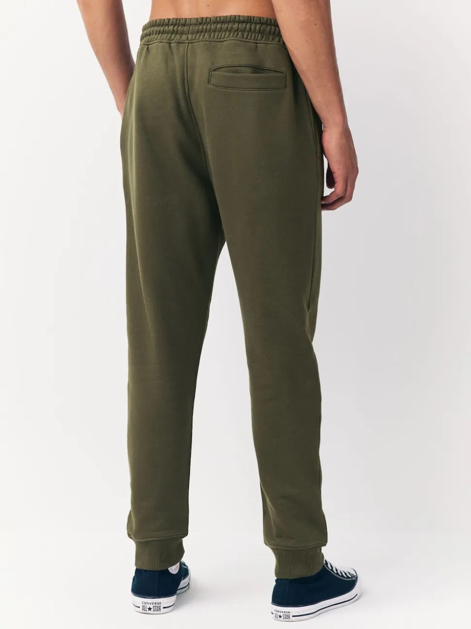 Khaki Green Slim Fit Slim Fit Brushback Heavyweight Joggers