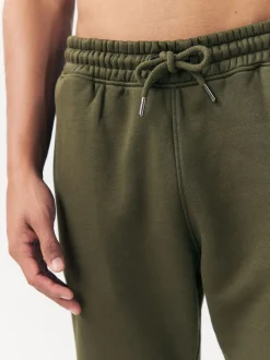 Khaki Green Slim Fit Slim Fit Brushback Heavyweight Joggers