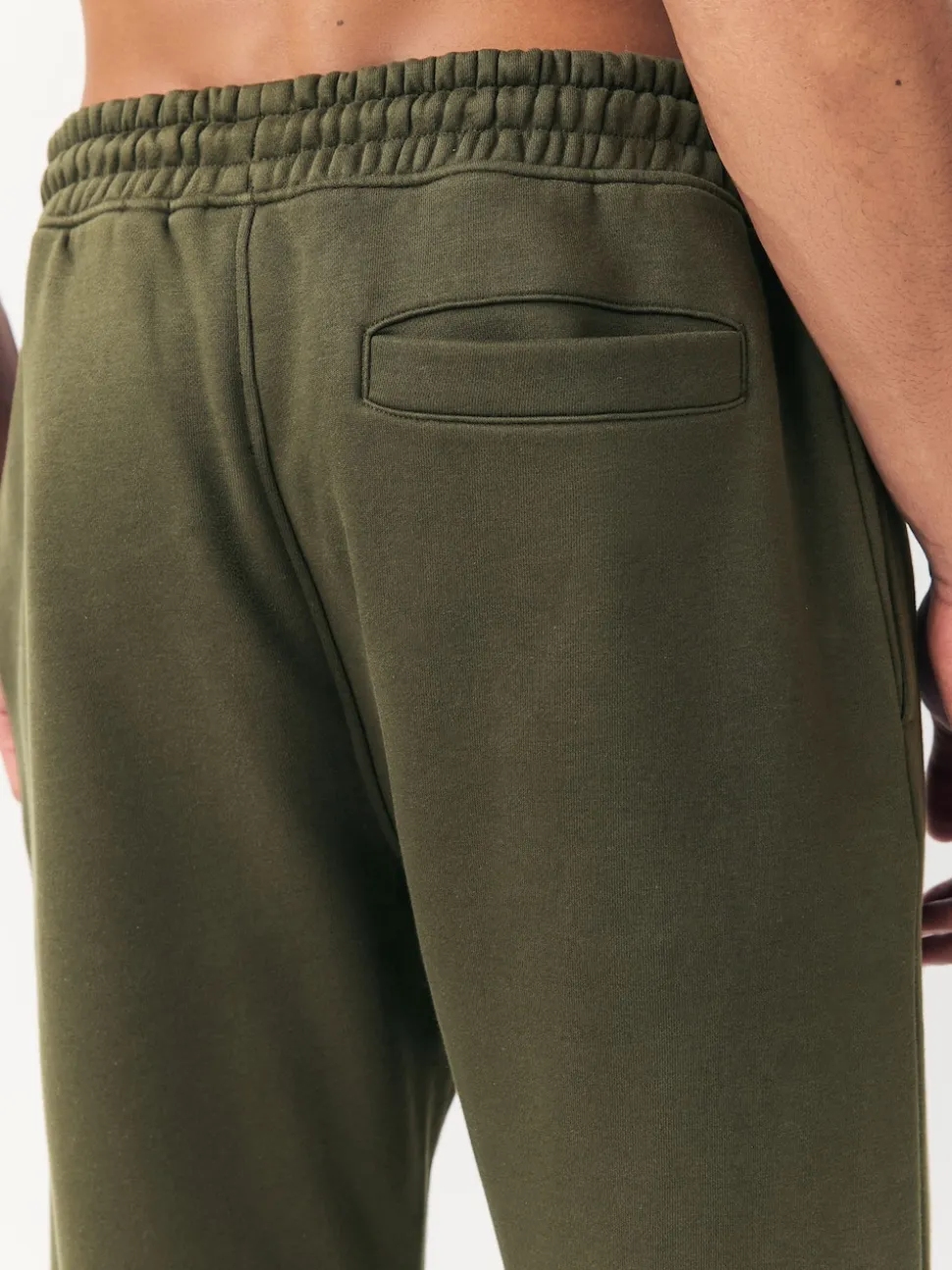Khaki Green Slim Fit Slim Fit Brushback Heavyweight Joggers