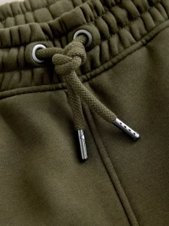 Khaki Green Slim Fit Slim Fit Brushback Heavyweight Joggers