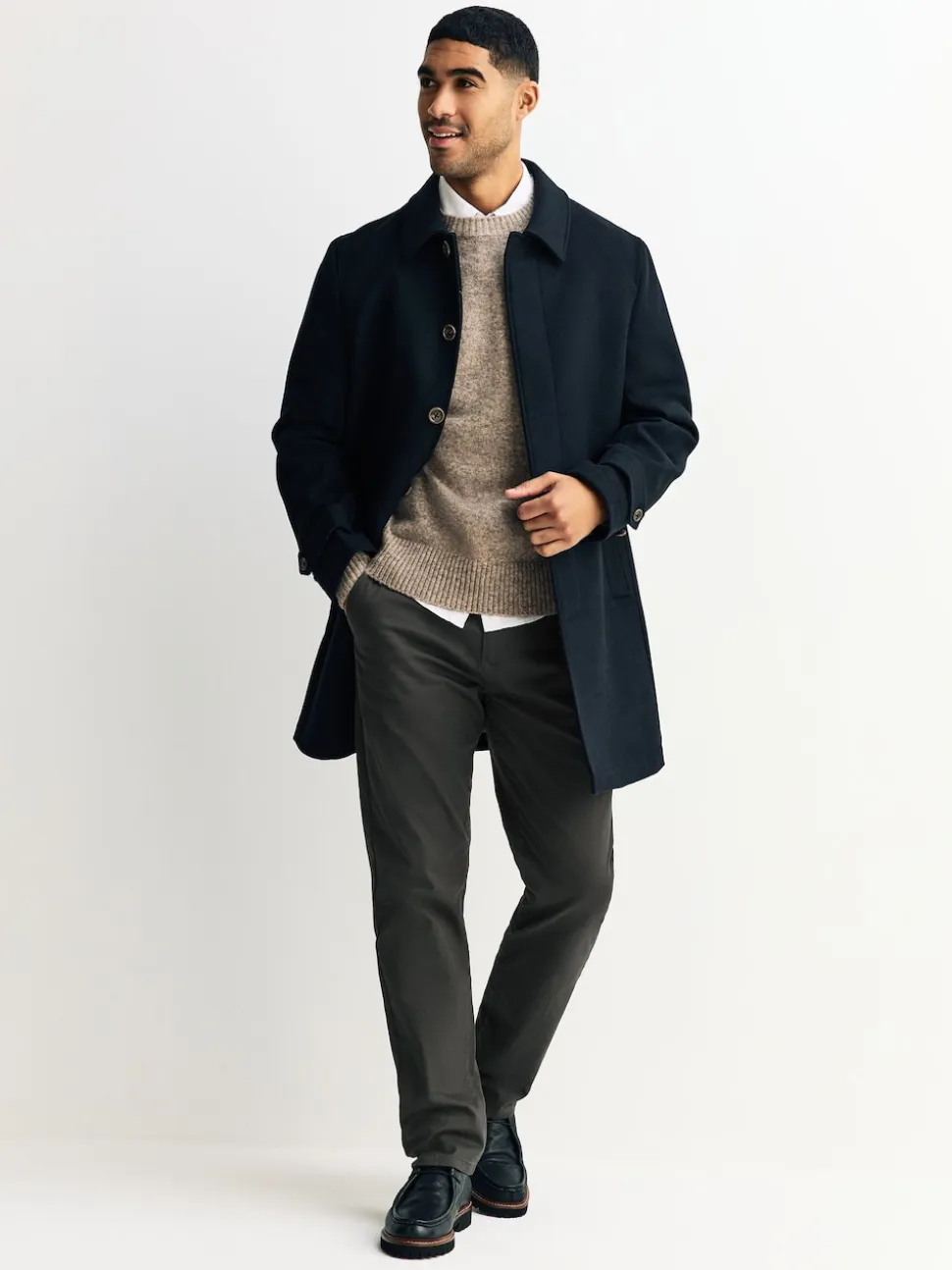 Khaki Green Slim Fit Stretch Chinos Trousers