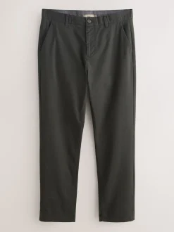 Khaki Green Slim Fit Stretch Chinos Trousers