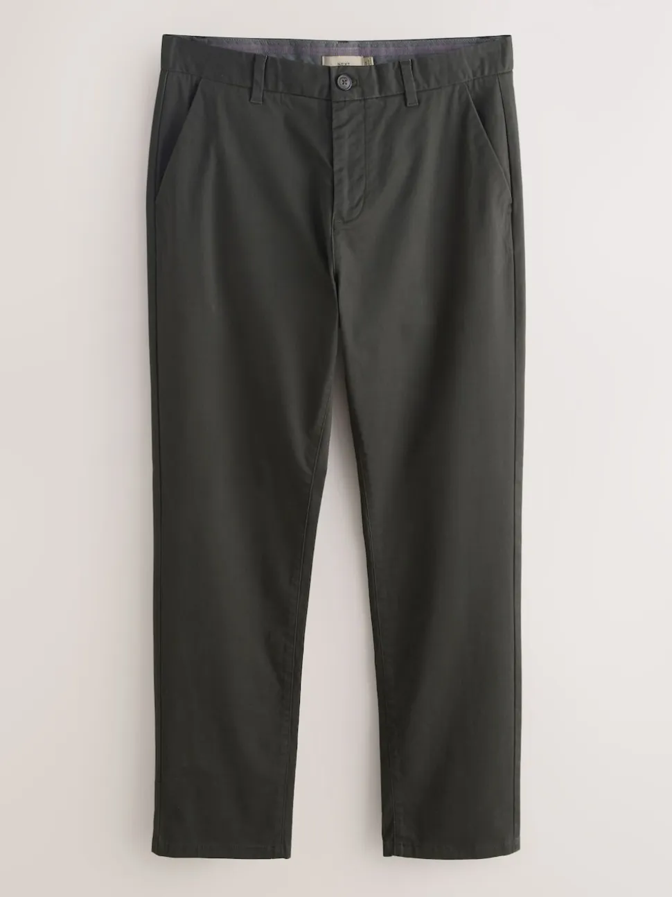 Khaki Green Slim Fit Stretch Chinos Trousers