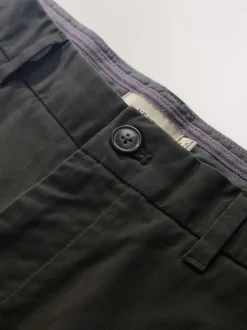 Khaki Green Slim Fit Stretch Chinos Trousers
