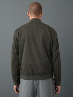 Khaki Green Smart Bomber Jacket