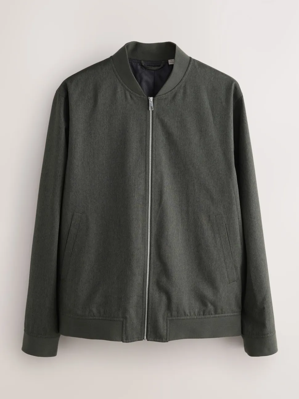 Khaki Green Smart Bomber Jacket