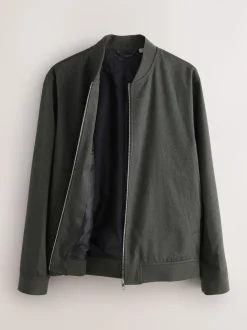 Khaki Green Smart Bomber Jacket