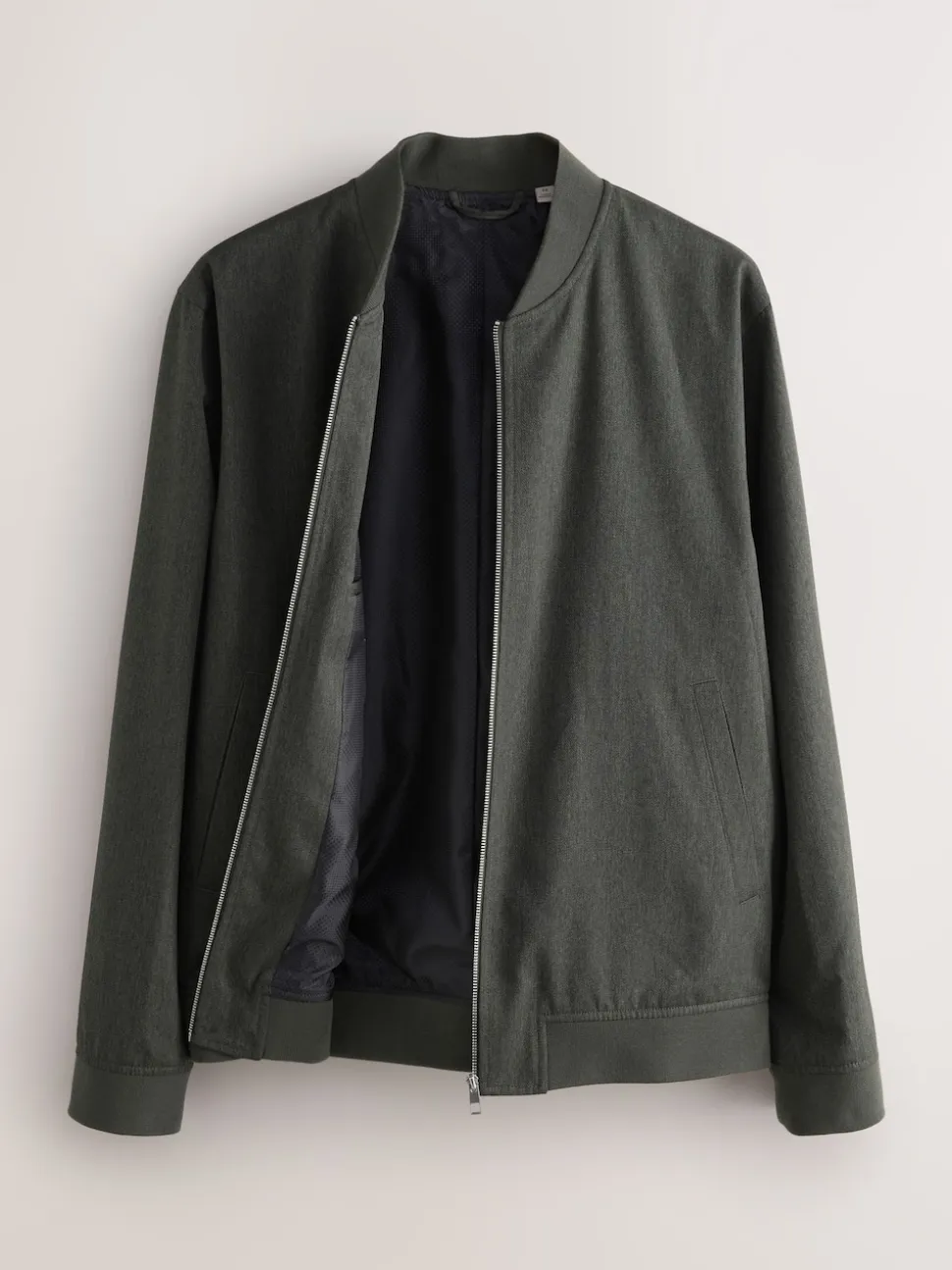 Khaki Green Smart Bomber Jacket