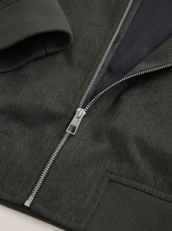 Khaki Green Smart Bomber Jacket