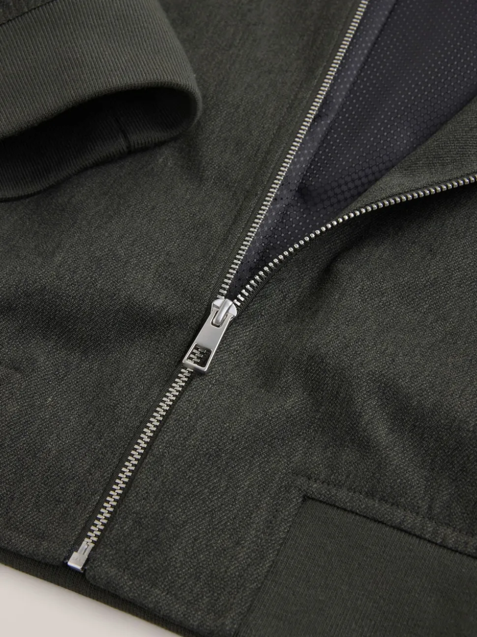 Khaki Green Smart Bomber Jacket