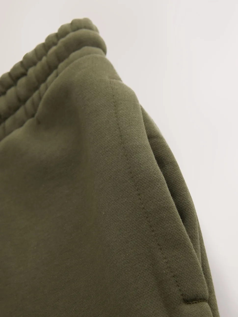 Khaki Green Straight Fit Brushback Heavyweight Joggers