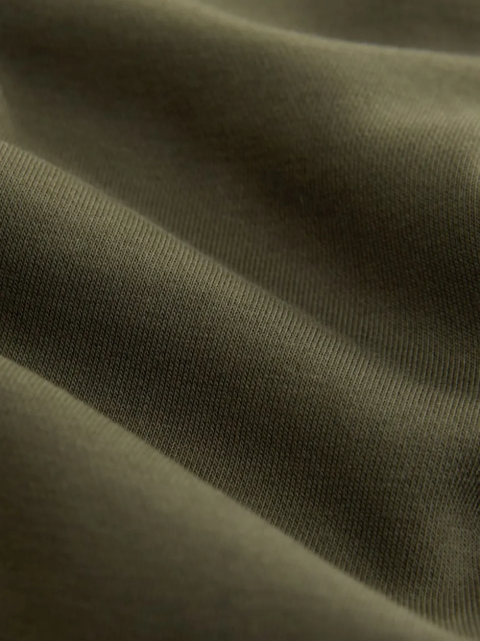 Khaki Green Straight Fit Brushback Heavyweight Joggers