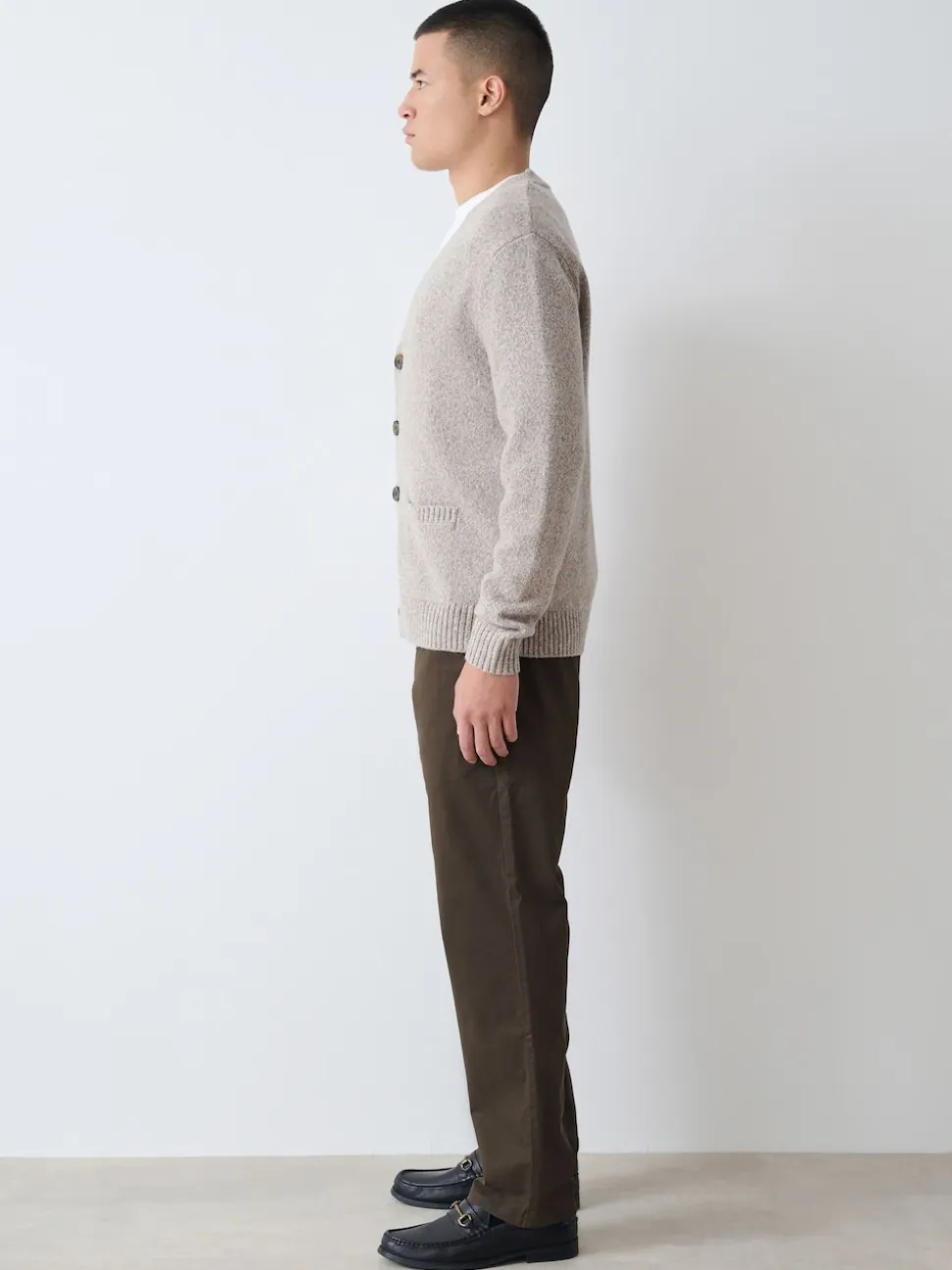 Khaki Green Straight Fit Stretch Chinos Trousers