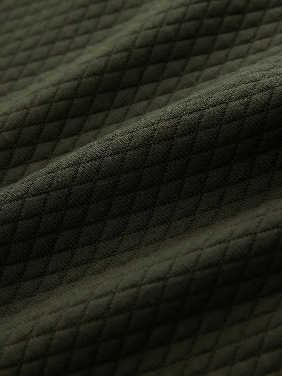Khaki Green Textured Overhead Hoodie