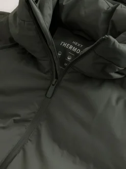 Khaki Green ThermoGen Shower Resistant Puffer Jacket