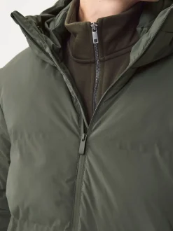 Khaki Green ThermoGen Shower Resistant Puffer Jacket