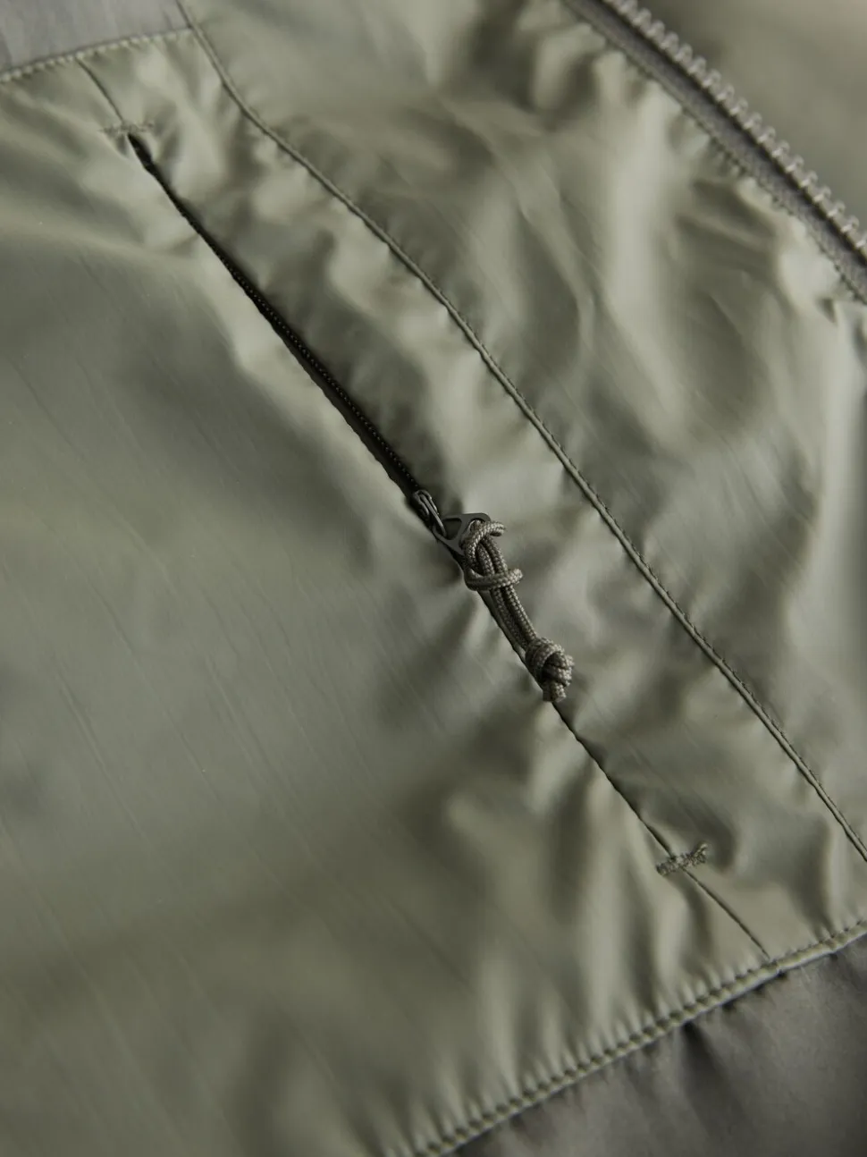 Khaki Green ThermoGen Shower Resistant Rubbersied Puffer Coat