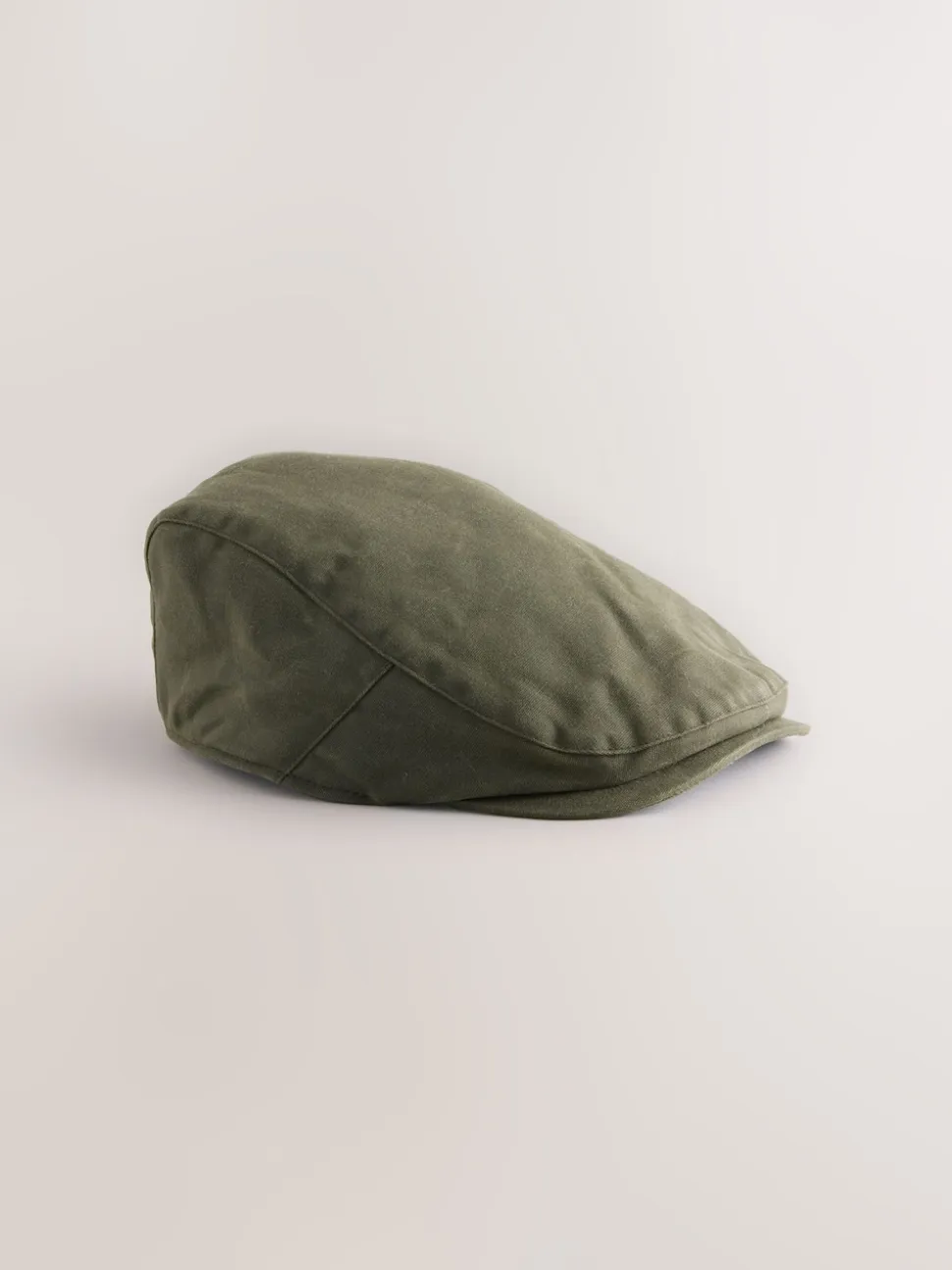 Khaki Green Wax Canvas Flat Cap