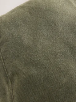 Khaki Green Wax Canvas Flat Cap