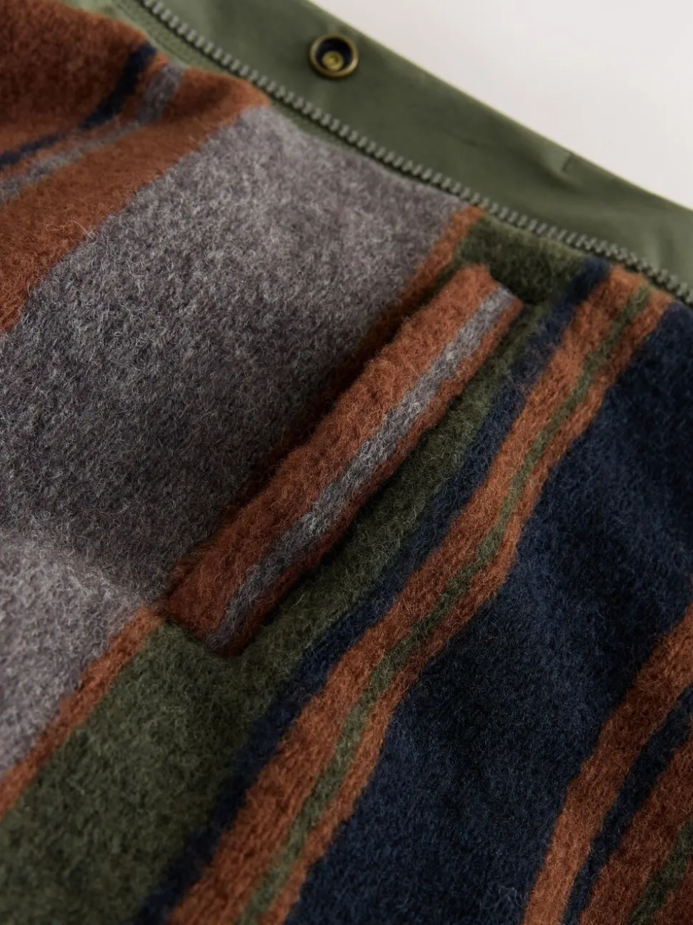 Khaki Green Wax Corduroy Collar Barn Jacket