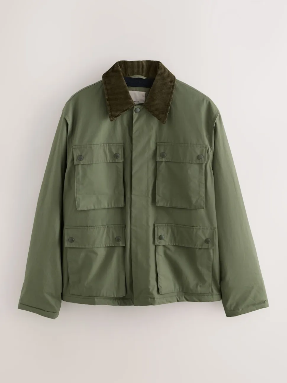 Khaki Green Wax Corduroy Collar Barn Jacket