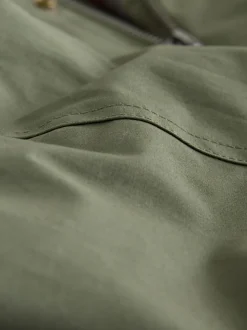 Khaki Green Wax Corduroy Collar Barn Jacket