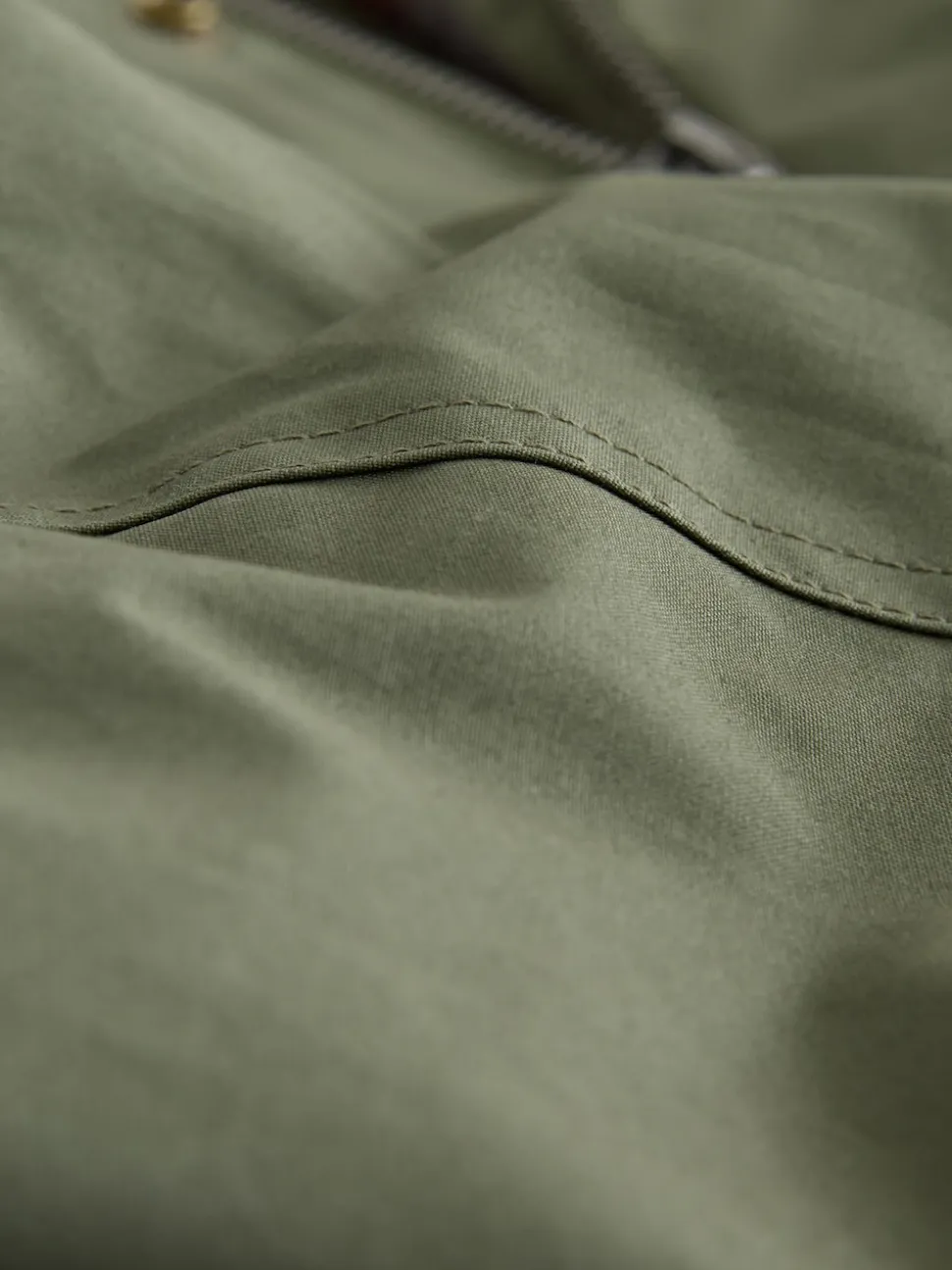 Khaki Green Wax Corduroy Collar Barn Jacket