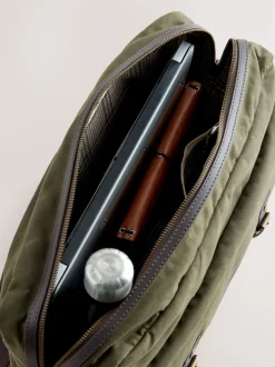 Khaki Green Wax Cotton Messenger Bag