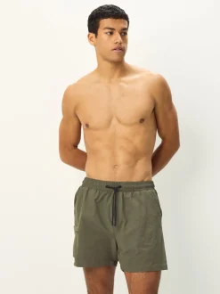 Khaki/Green Fashion Cargo Swim Shorts