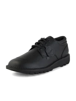 Kickers Black Padded Leather Shoes