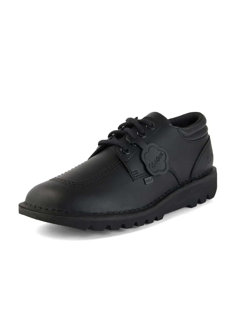 Kickers Black Padded Leather Shoes