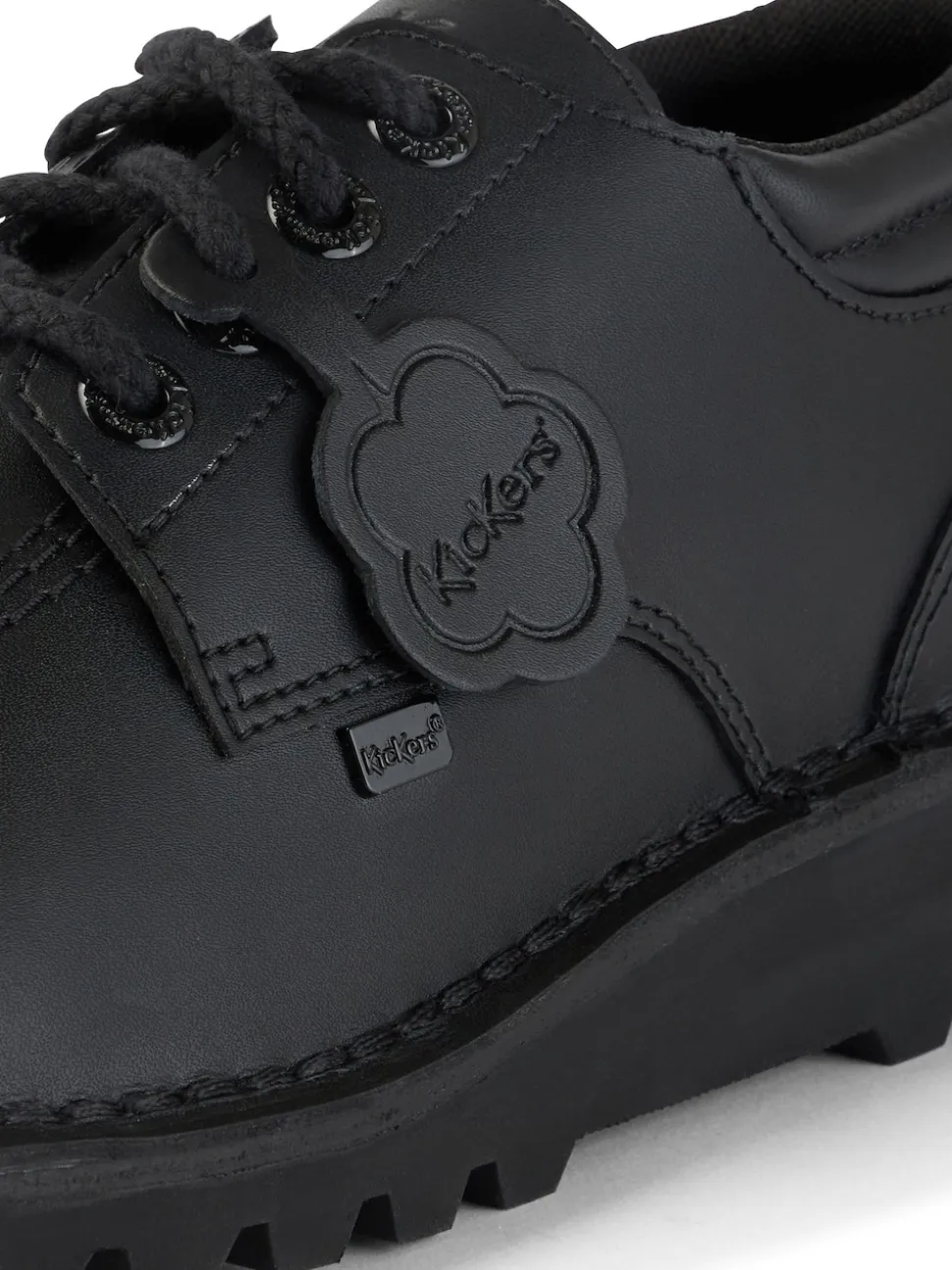 Kickers Black Padded Leather Shoes