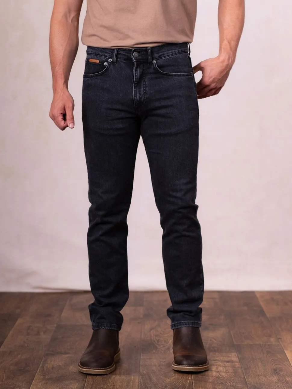 Lakeland Clothing Slim Straight Black Jeans