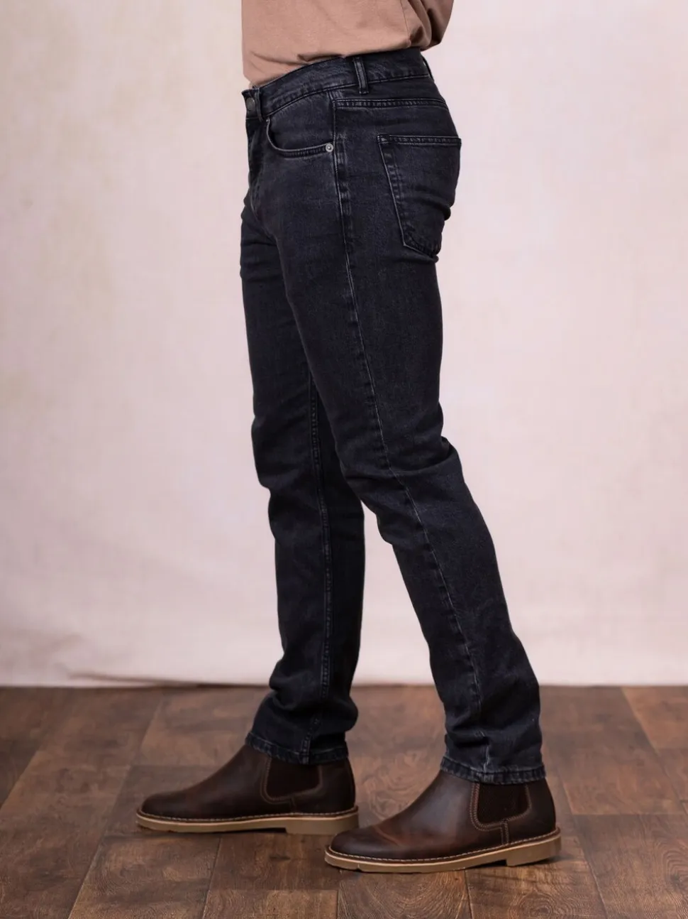 Lakeland Clothing Slim Straight Black Jeans