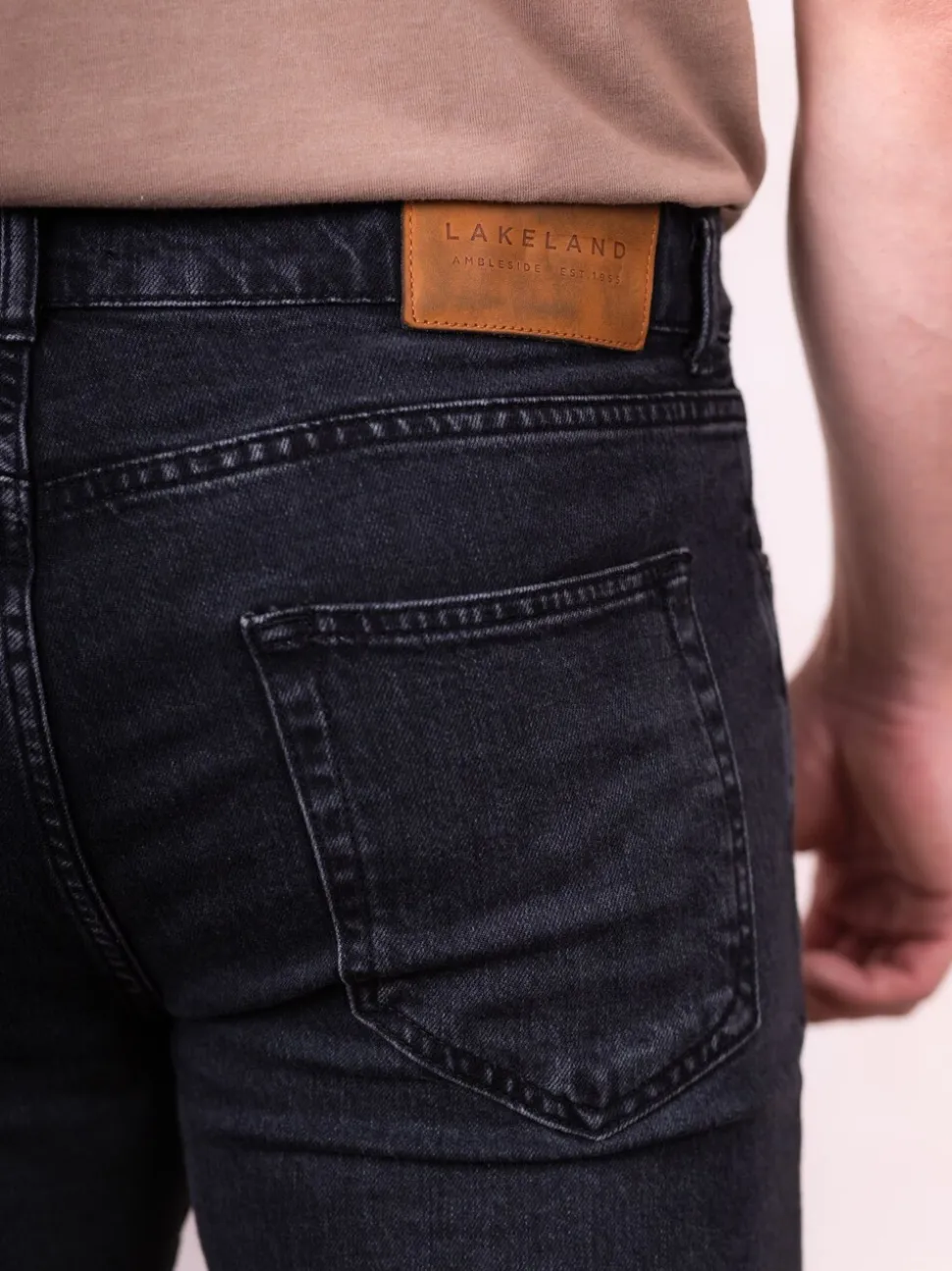 Lakeland Clothing Slim Straight Black Jeans