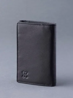 Lakeland Leather Black Bowston Tri-Fold Wallet