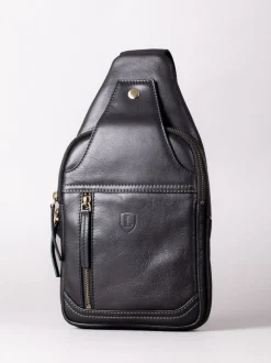 Lakeland Leather Black Keswick Sling Bag