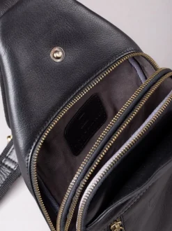Lakeland Leather Black Keswick Sling Bag