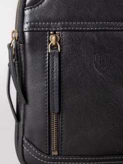 Lakeland Leather Black Keswick Sling Bag